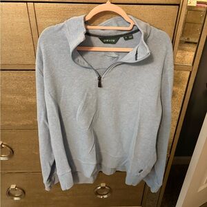 Orvis Sky Blue Quarter-Zip Sweater